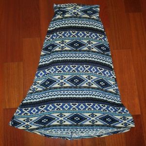 Aztec print maxi skirt